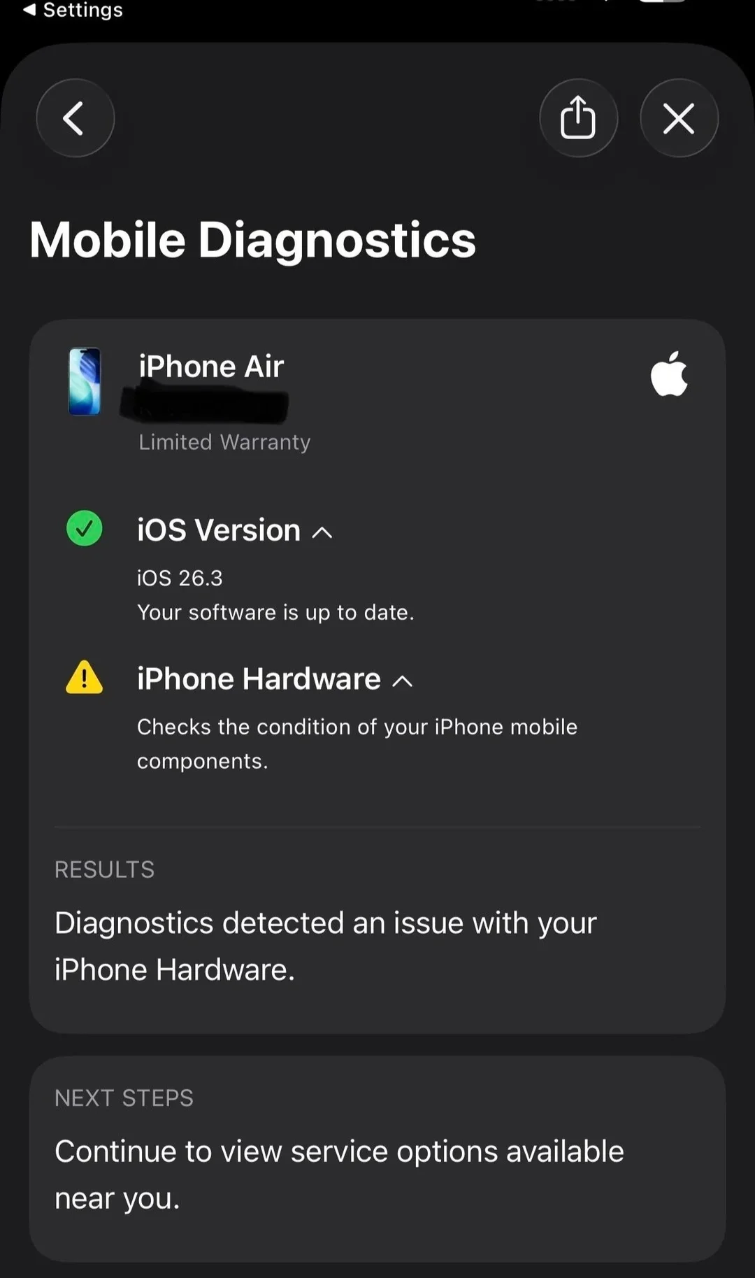 全網首例:用戶反饋其iPhone Air的蘋果自研5G基帶硬件故障