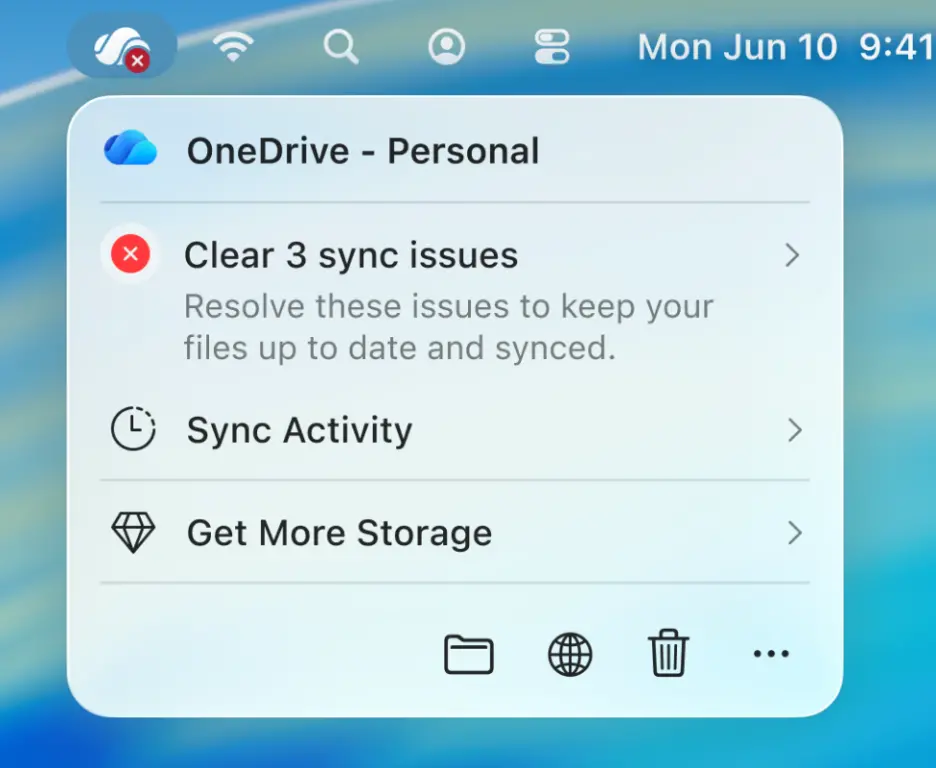 微軟更新Mac版OneDrive 26.017:?jiǎn)⒂迷鷮?duì)話框、重塑活動(dòng)中心